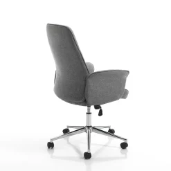 Dony high grey poltrona da ufficio regolabile e girevole in tessuto grigio con ruote 62x68 h102/110 cm