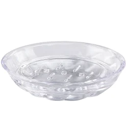 Dora portasapone in plastica trasparente 13.5x10 h3 cm