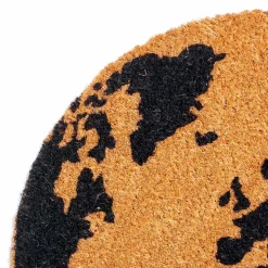 Earth zerbino rotondo in fibre di cocco con retro antiscivolo 50x50 cm