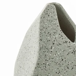 Ekko-a vaso in ceramica effetto pietra colore grigio finitura opaca 17x18x27 cm