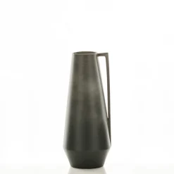 Ella-b vaso in ceramica effetto pietra colore antracite 16x16x36 cm