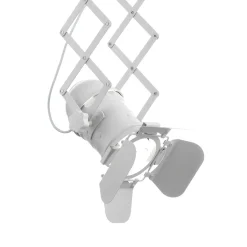 Extension white lampadario a pantografo in alluminio bianco opaco struttura estensibile e faro direzionale d12x22 cm
