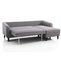Fanny divano/letto tessuto grigio l225 p80/140 h85 cm