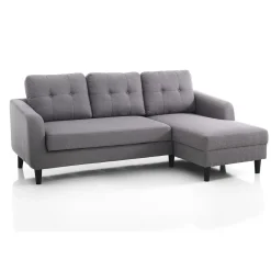 Fanny divano/letto tessuto grigio l225 p80/140 h85 cm