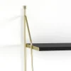 Fast big black mensola da parete nero opaco e oro opaco 60x20xh75 cm