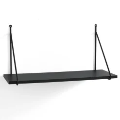 Fast black mensola da parete nero opaco 60x22xh30 cm