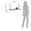 Fast mensola da parete ripiano impiallacciato rovere 60x22xh30 cm