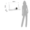 Fast white mensola da parete bianco opaco 60x22xh30 cm