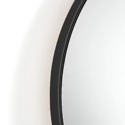 Fit-a black slim specchio da parete in acciaio finitura nero opaco d60 cm