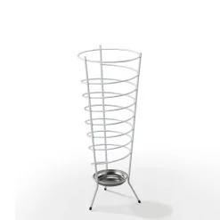 Fons portaombrelli in acciaio bianco lucido d27xh67 cm