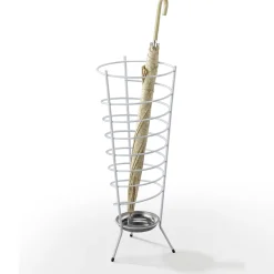 Fons portaombrelli in acciaio bianco lucido d27xh67 cm