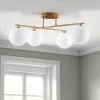 Galaxy gold lampadario metallo verniciato oro opaco metallizzato 60 x 60 h30