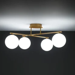 Galaxy gold lampadario metallo verniciato oro opaco metallizzato 60 x 60 h30