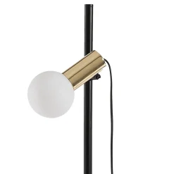 Galaxy piantana in metallo nero opaco e oro lucido d24 h153 cm