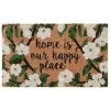 Garden zerbino in fibre di cocco e pvc antiscivolo fantasia garden cm 45x75x2