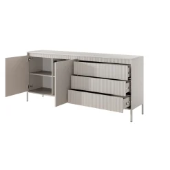 Gharbo beige madia 2 ante 3 cassetti colore beige opaco dogato cm h814 l1871 p395