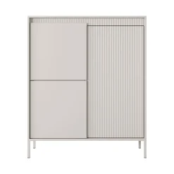 Gharbo beige mobile alto 3 ante colore beige opaco dogato cm h1234 l1035 p395