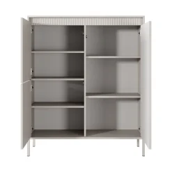 Gharbo beige mobile alto 3 ante colore beige opaco dogato cm h1234 l1035 p395
