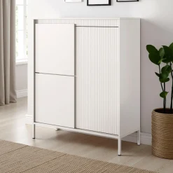 Gharbo beige mobile alto 3 ante colore beige opaco dogato cm h1234 l1035 p395