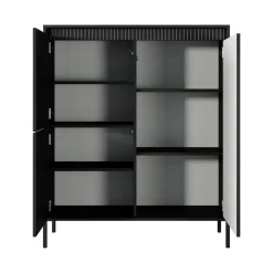 Gharbo black mobile alto 3 ante colore nero opaco dogato cm h1234 l1035 p395