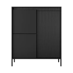 Gharbo black mobile alto 3 ante colore nero opaco dogato cm h1234 l1035 p395
