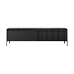 Gharbo black porta tv colore nero opaco dogato 2 ante ribalta cm h534 l1871 p395