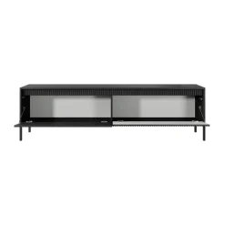 Gharbo black porta tv colore nero opaco dogato 2 ante ribalta cm h534 l1871 p395
