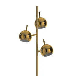 Globe brass lampada da terra in acciaio finitura ottone cm d27 h165