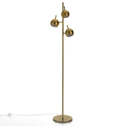 Globe brass lampada da terra in acciaio finitura ottone cm d27 h165