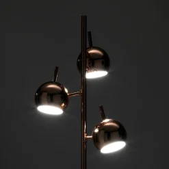 Globe copper lampada da terra in metallo finitura rame lucido d27 h165 cm