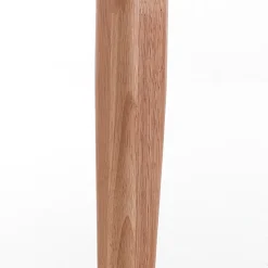 Harley Tavolo / Scrivania top con vano verniciato Bianco Semilucido e gambe in Legno Massello finitura Rovere, 130 x 70 x h 78 cm
