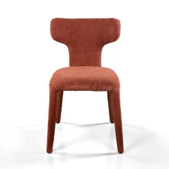 Herd Red sedia Imbottita tessuto rosso mattone effetto melange completamente rivestita h81 l50 p60