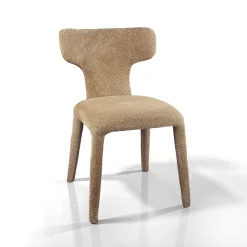 Herd Sabbia sedia Imbottita tessuto sabbia effetto melange completamente rivestita h81 l50 p60
