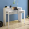 Hidden Scrittoio Consolle finitura Larice Bianco e Grigio Cemento, 99 x 36 / 66 x h 88 cm