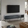 Horo mobile porta-tv in legno massello di mango tinto wengè cm h46 l175 p43