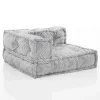 Ikat grey elemento angolare outdoor tessuto waterproof cm. l.75 p.75 h.40 colore girgio