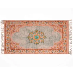 India tappeto bagno / scendiletto in cotone 100% con nappe 110x60 cm