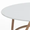 Jalaja tavolino basso in rattan con top laccato bianco d90xh45 cm