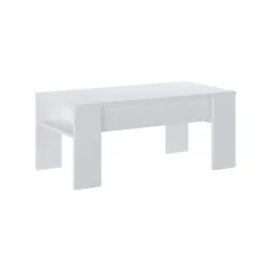 James total white tavolino contenitore finitura larice bianco top alzabile h425 l985 p50