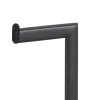 Janny black colonna porta spazzolino e porta carta igienica in acciaio antracite opaco 20x20xh71 cm