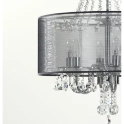 Jewel silver ring lampadario 6 luci h70 d50 cm