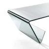 Jones tavolino in vetro curvato 110x55 h35 cm