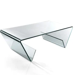 Jones tavolino in vetro curvato 110x55 h35 cm