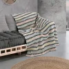 Kapoor plaid cotone 100% cotone a righe multicolore 190x135 cm