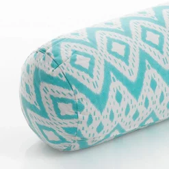 Kataak mint cuscino a rullo rivestimento cotone 100% azzurro 50xd18 cm