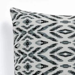 Kataam b&w cuscino rivestimento cotone 100% sfoderabile bianco nero 45x45 cm
