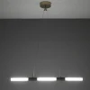 Katana lampadario led in vetro e acciaio oro opaco cn filo elettrico regolabile d3.2x92 cm