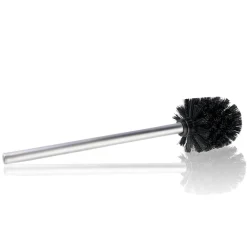 Kendama portaspazzolino toilette poliresina nera opaca d9 h38 cm
