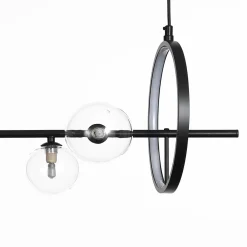 Kosmo lampadario led acciaio nero opaco 10w 3000k 90x30xh30 cm