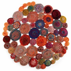 Kulim tappeto rotondo berta b in juta multicolore per interno/esterno d130 cm